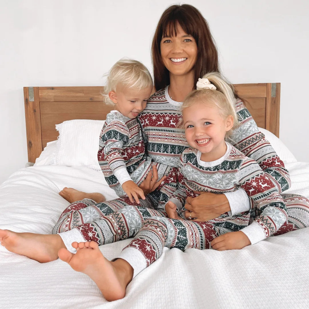 Green & Red Holiday Harmony Matching PJs